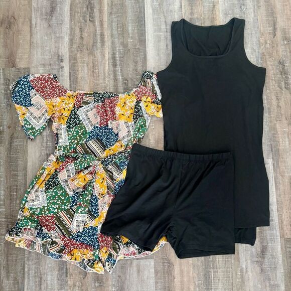 SHEIN Tank Top and Shorts set plus Romper - Picture 1 of 4